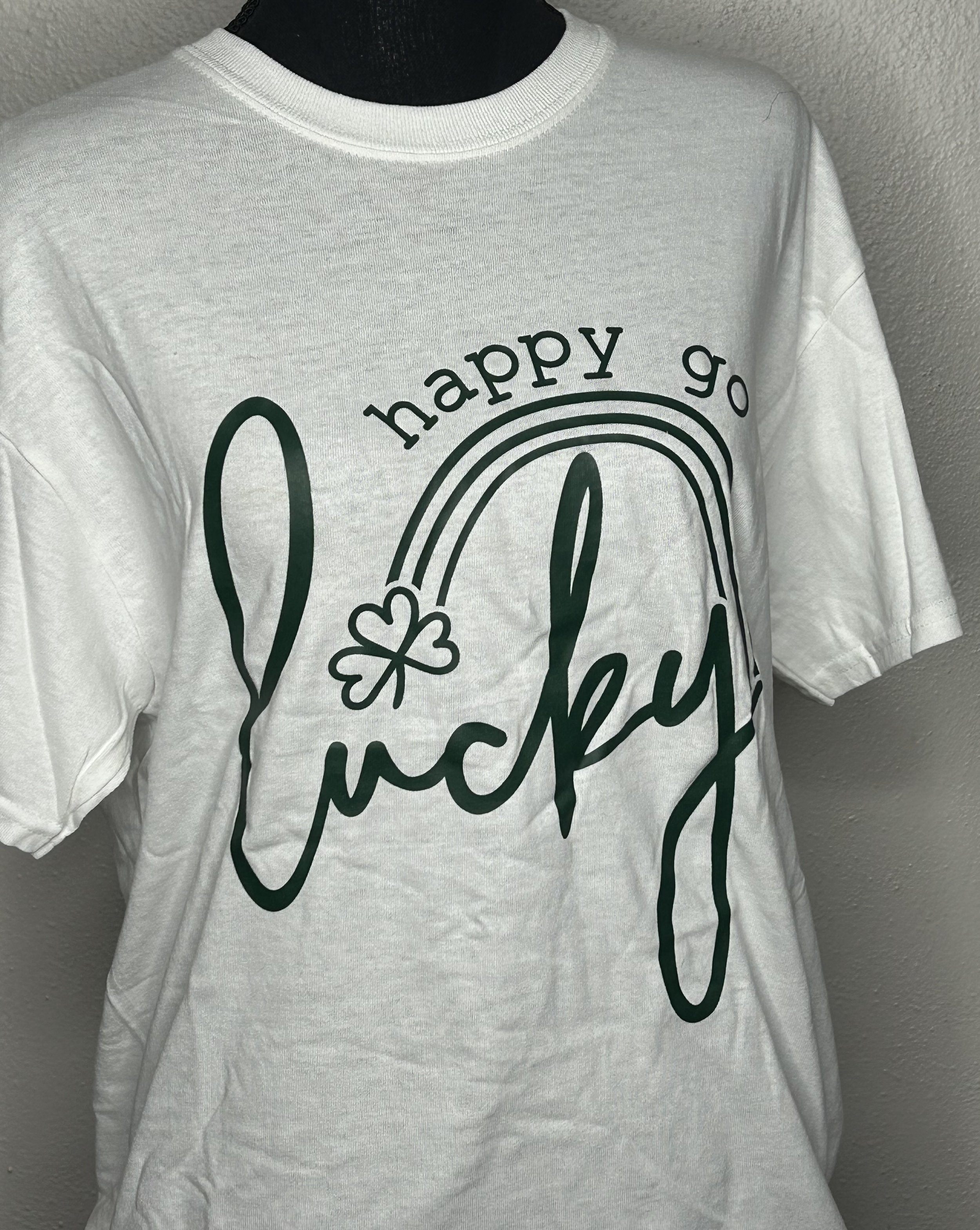 'Happy Go Lucky' Graphic T-Shirt