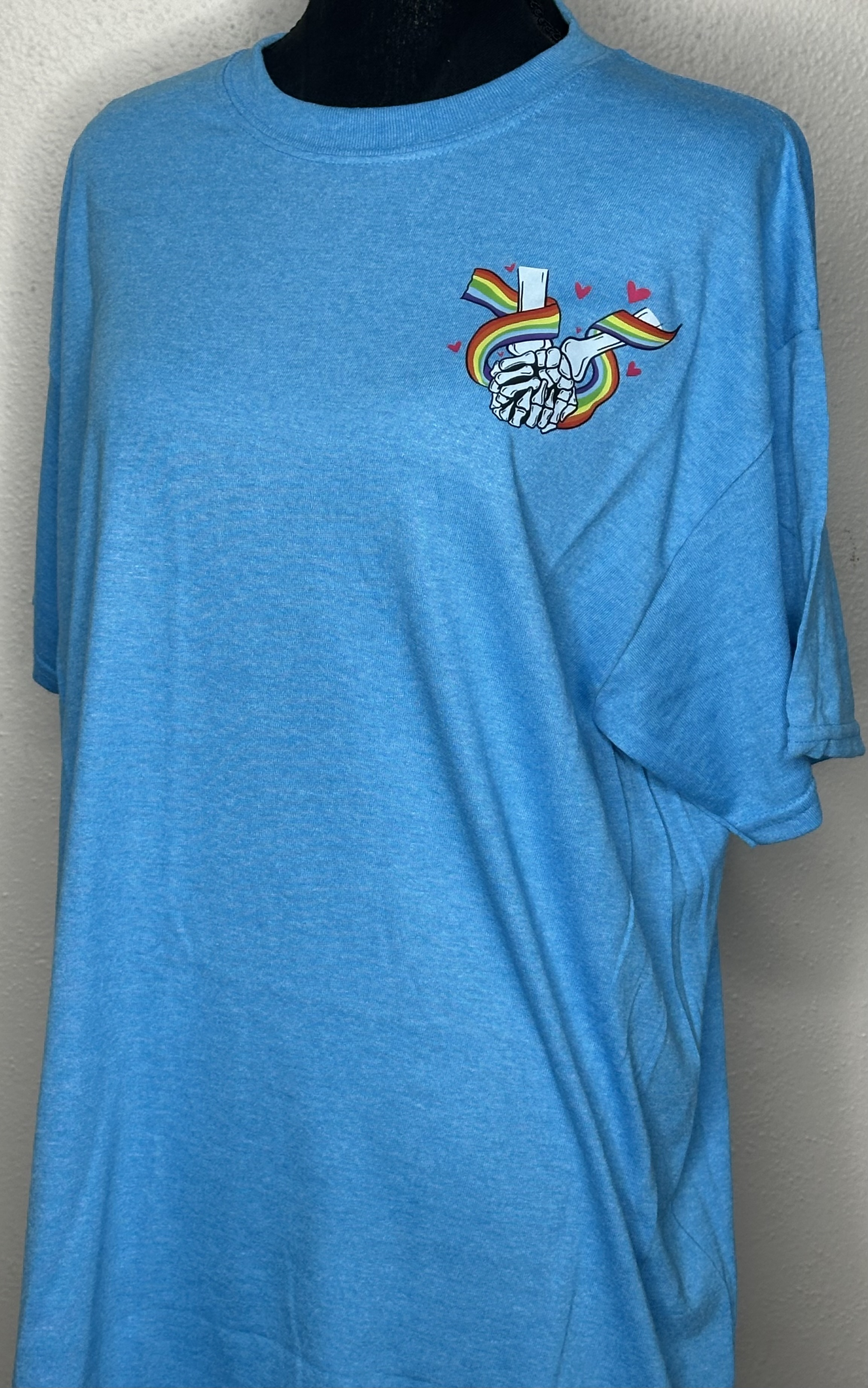 Vibrant Unity Graphic Tee Skeleton Hand