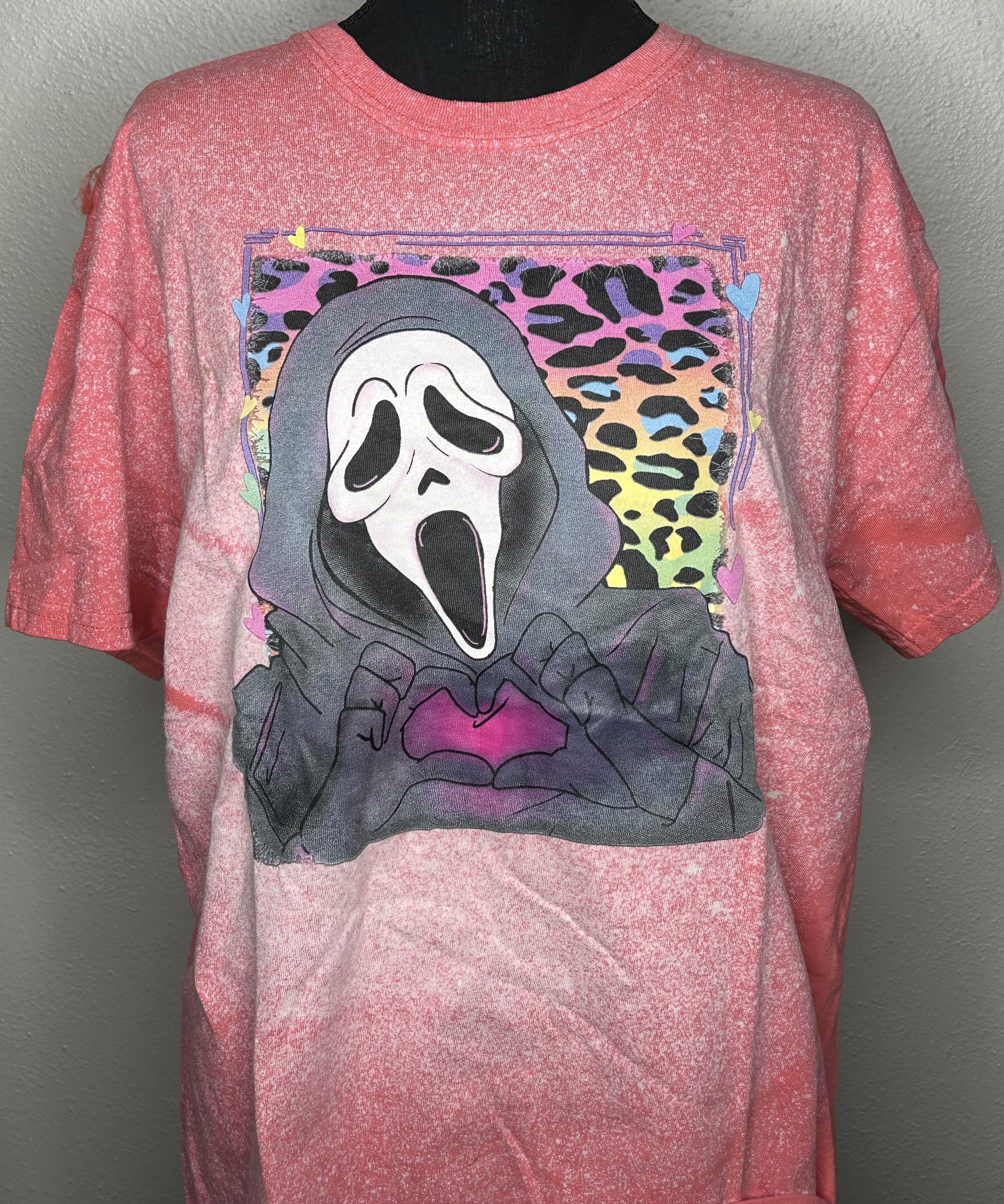 Scream Heart Leopard Print T-Shirt