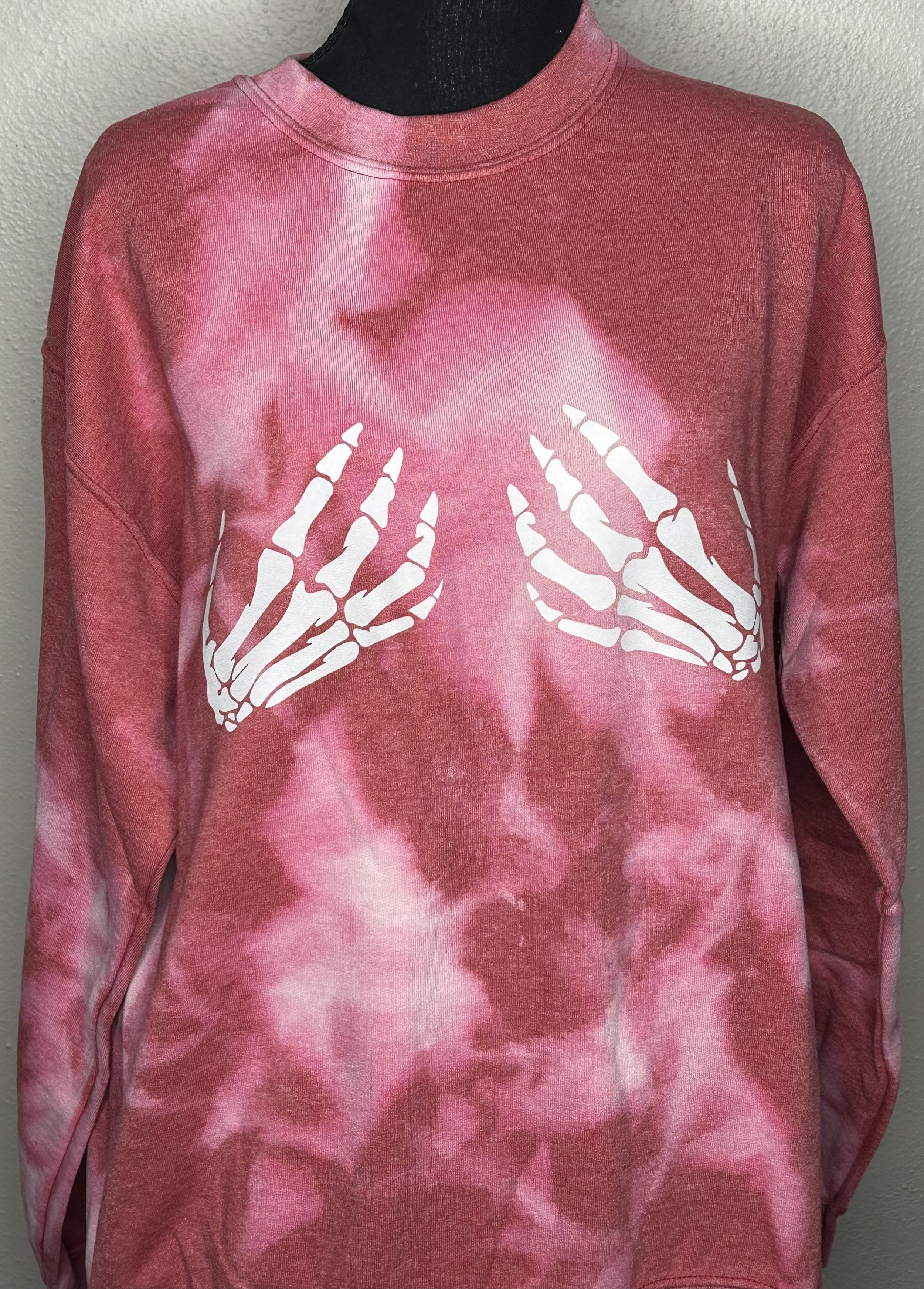 Skeleton Hand Bleached Sweatshirt