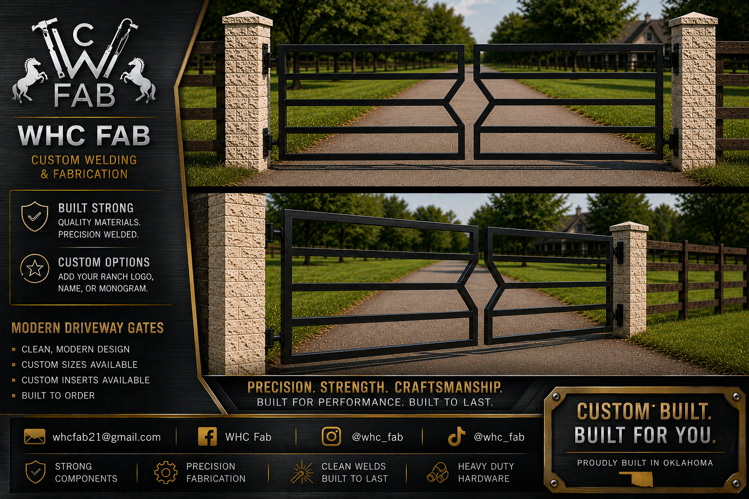 Modern Diamond Insert Driveway Gate