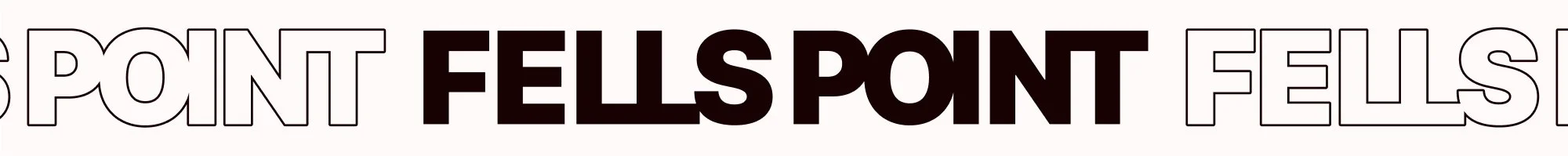 The word 'POINT' in outline font, followed by the word 'FELL'SPOINT' in bold filled font, on a white background.