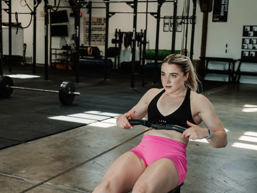 Rowing at the gym