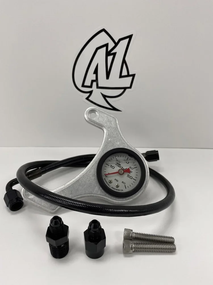 White M8 Raw Mount Gauge Oil Pressure Gauge Ki.webp