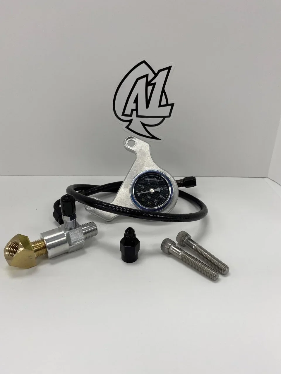 Carbon Fiber Twin Cam Raw Mount Pressure Gauge Kit.webp
