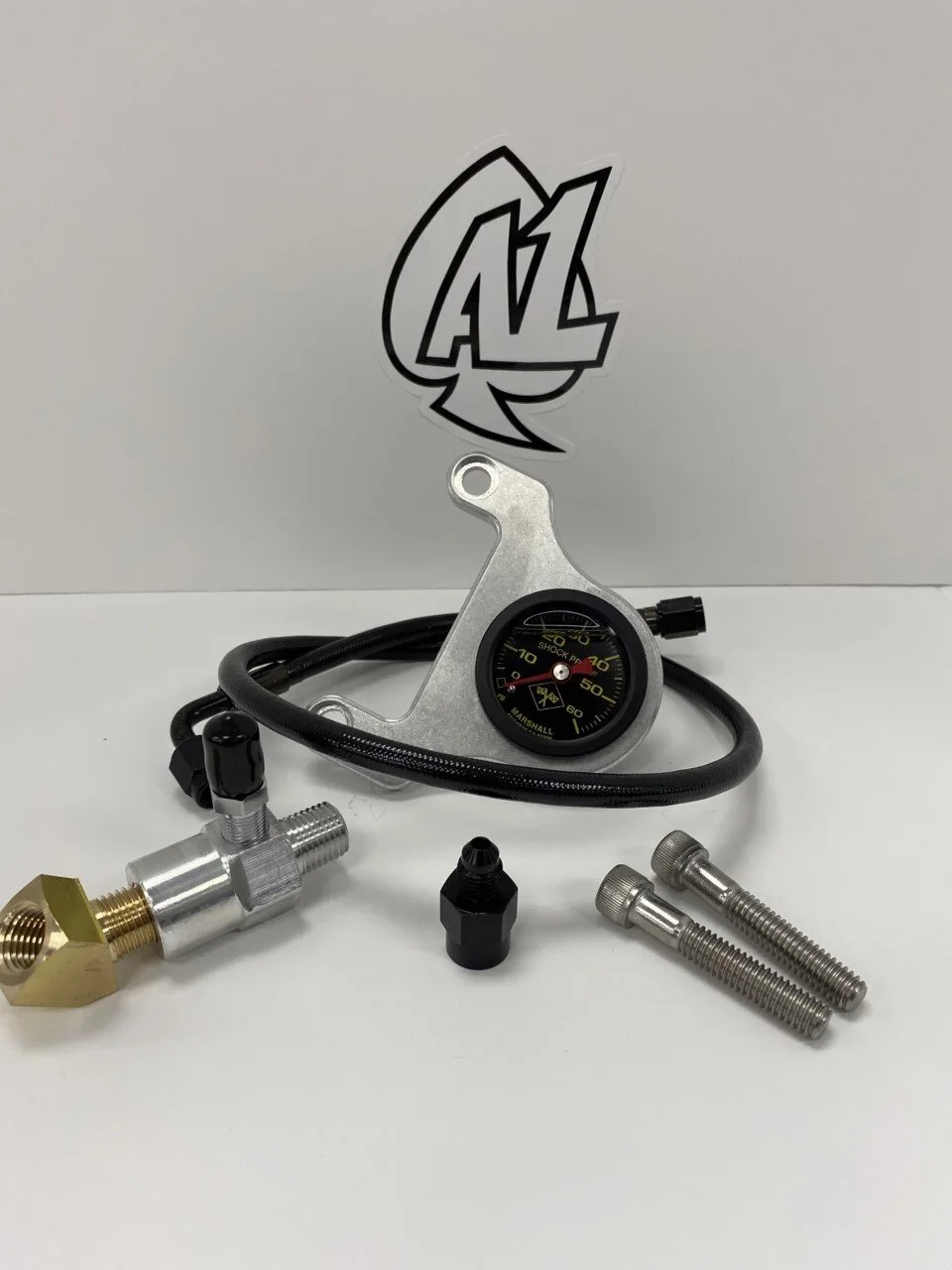 Black Twin Cam Raw Mount Pressure Gauge Kit.webp