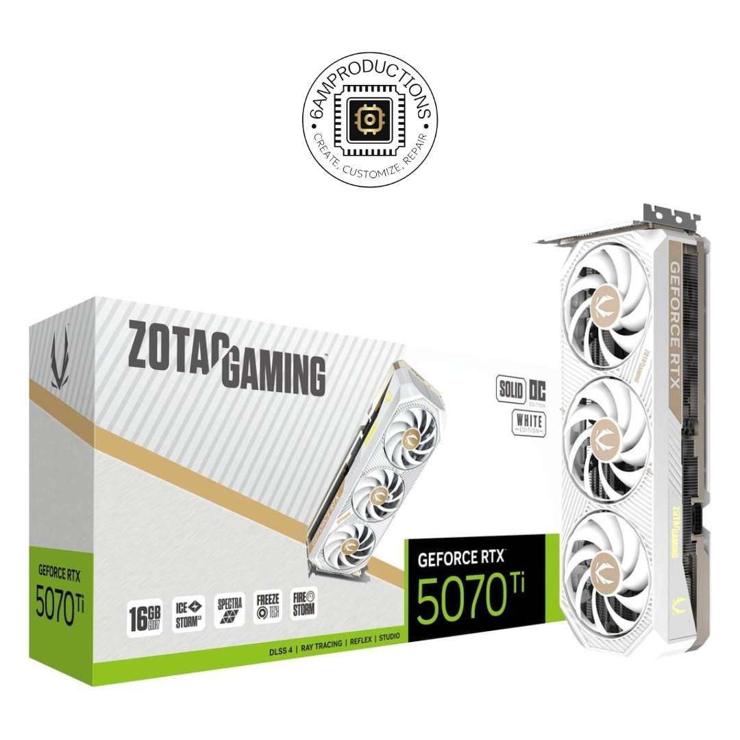 ZOTAC GAMING GeForce RTX 5070 Ti SOLID CORE OC White Edition