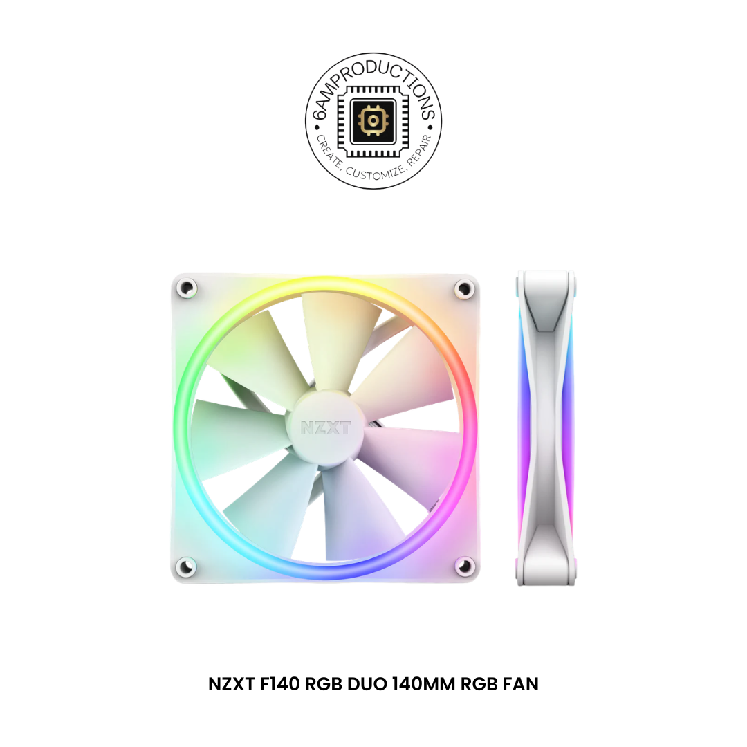 NZXT F140 RGB Duo 140mm RGB Fan (White)
