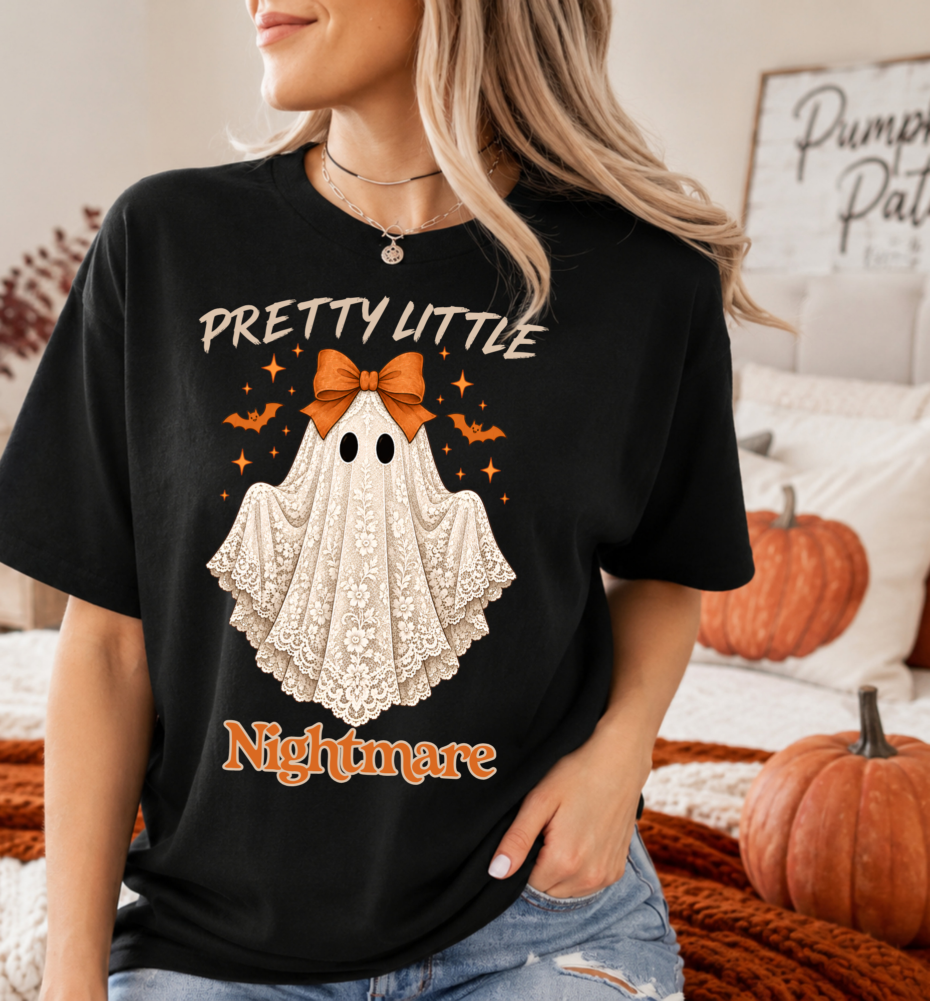 Pretty Little Nightmare Halloween Adult T-Shirt