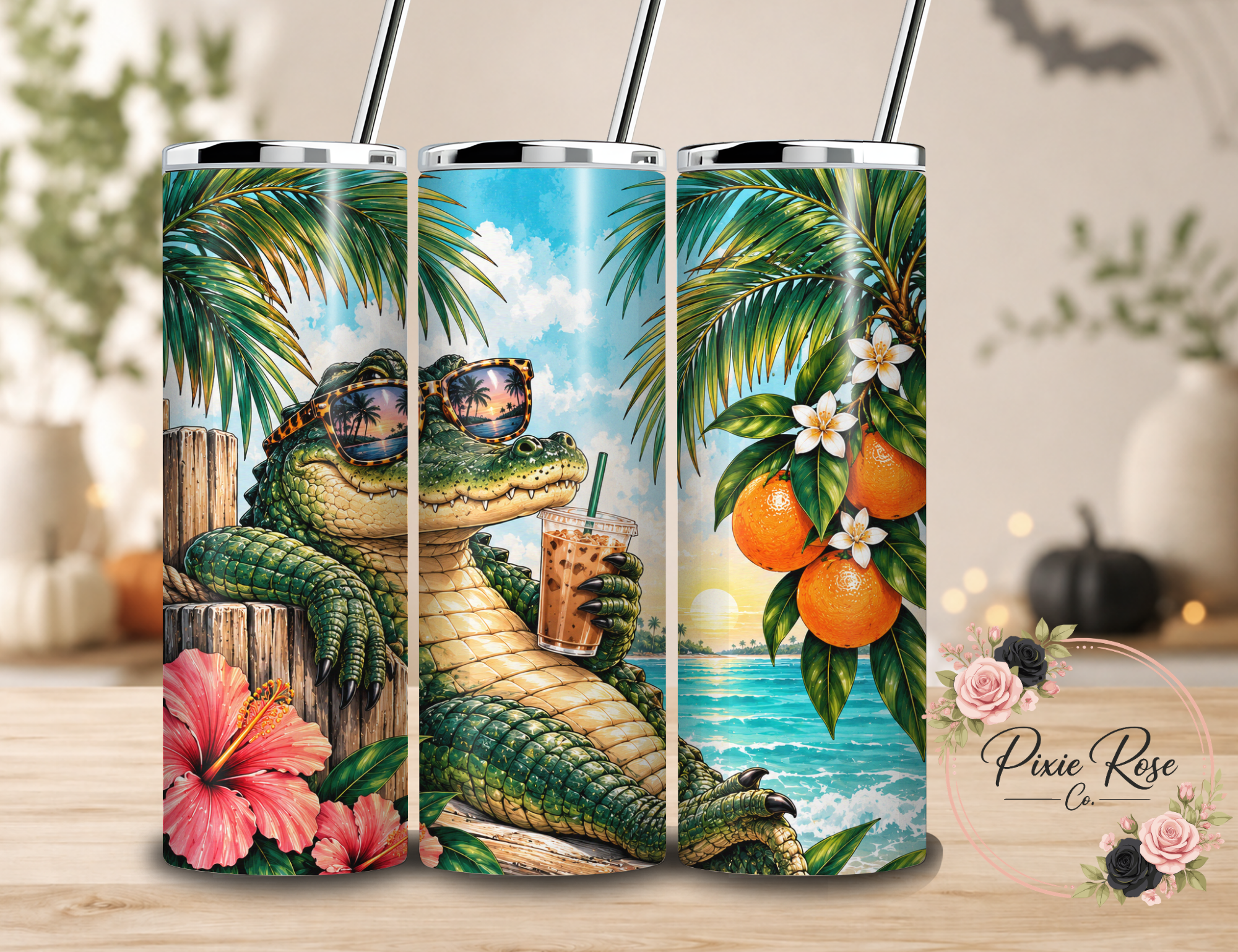 Florida Life Gator Stainless Steel Tumbler