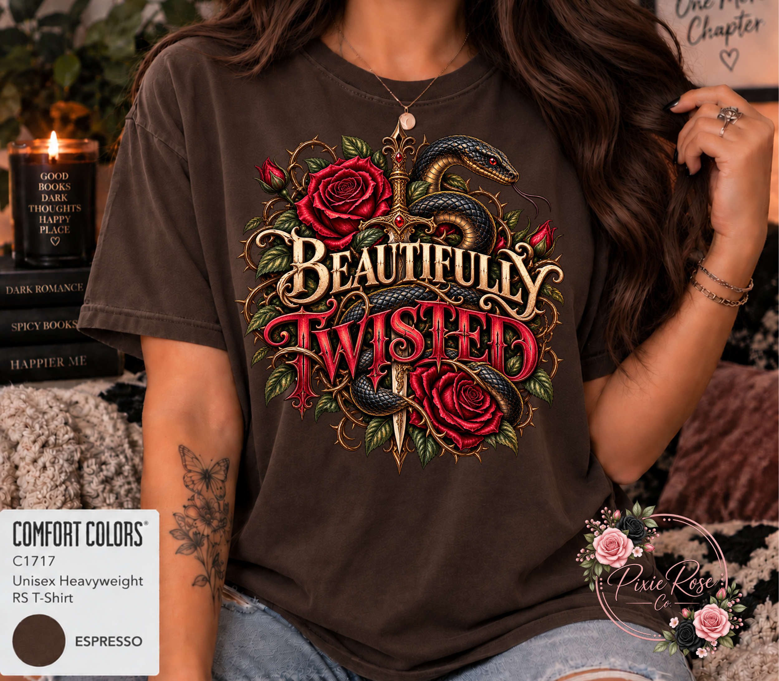 Beautifully Twisted Comfort Color Tee or Gildan Crewneck