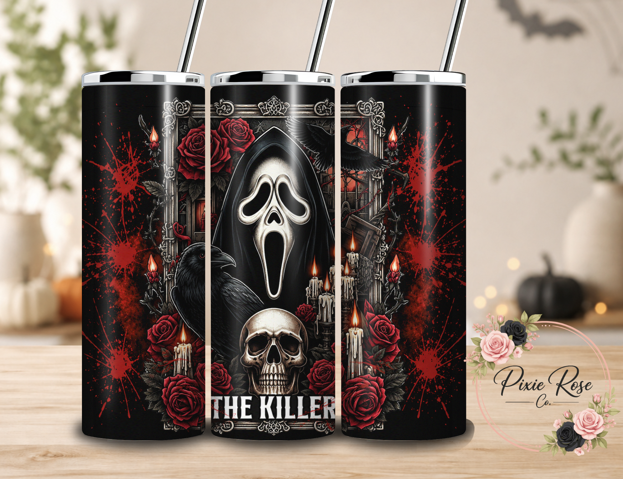 Ghostface Stainless Steel Sublimation Tumbler