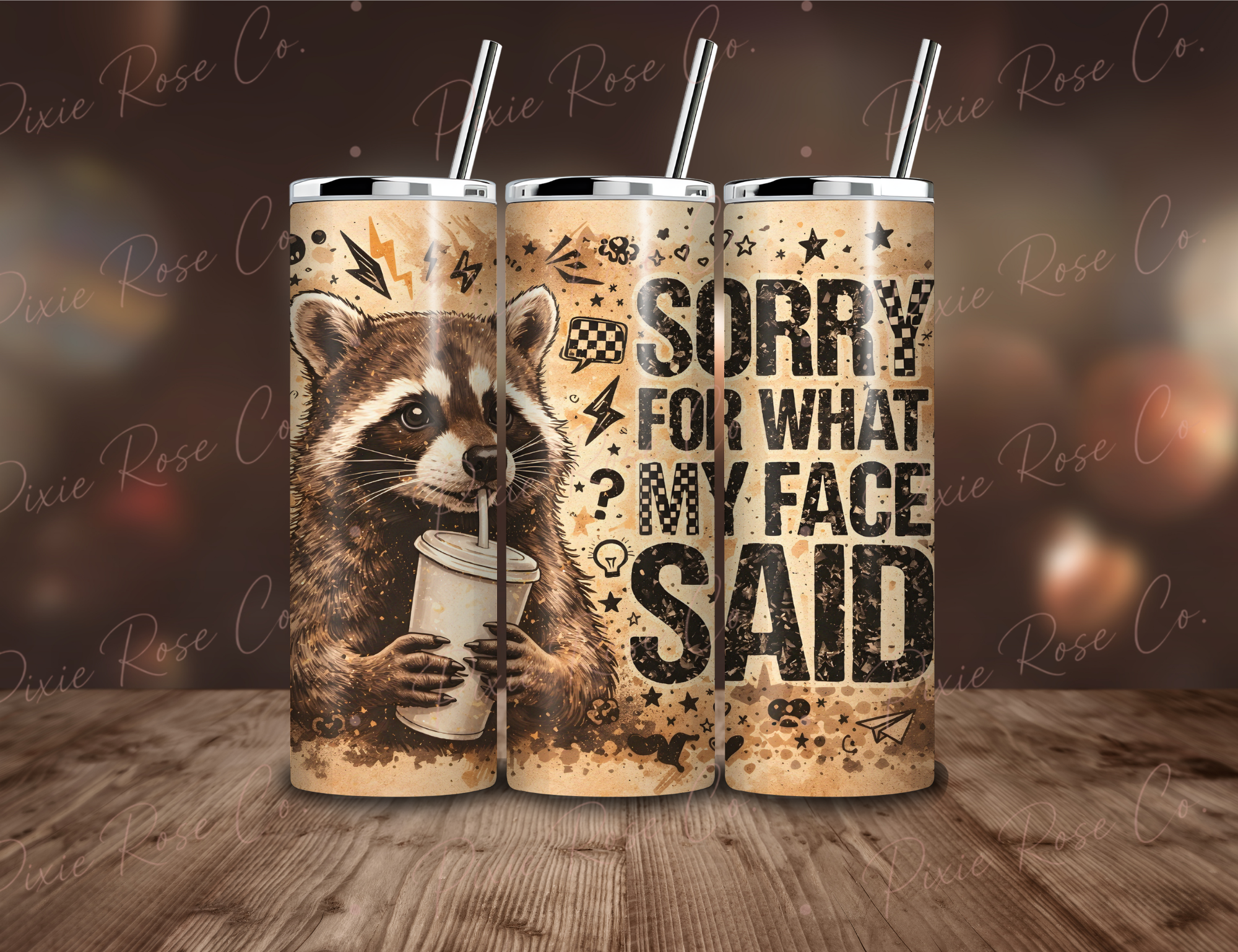 Raccoon Lover Stainless Steel Tumbler
