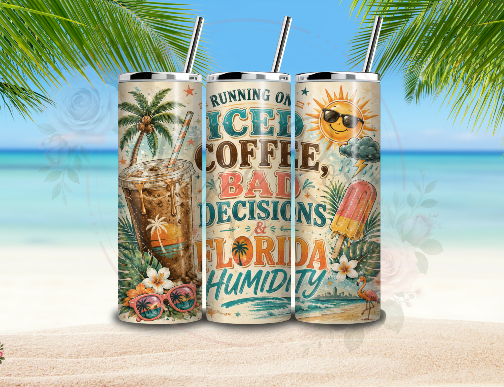 Tropical Paradise Stainless Steel Tumbler
