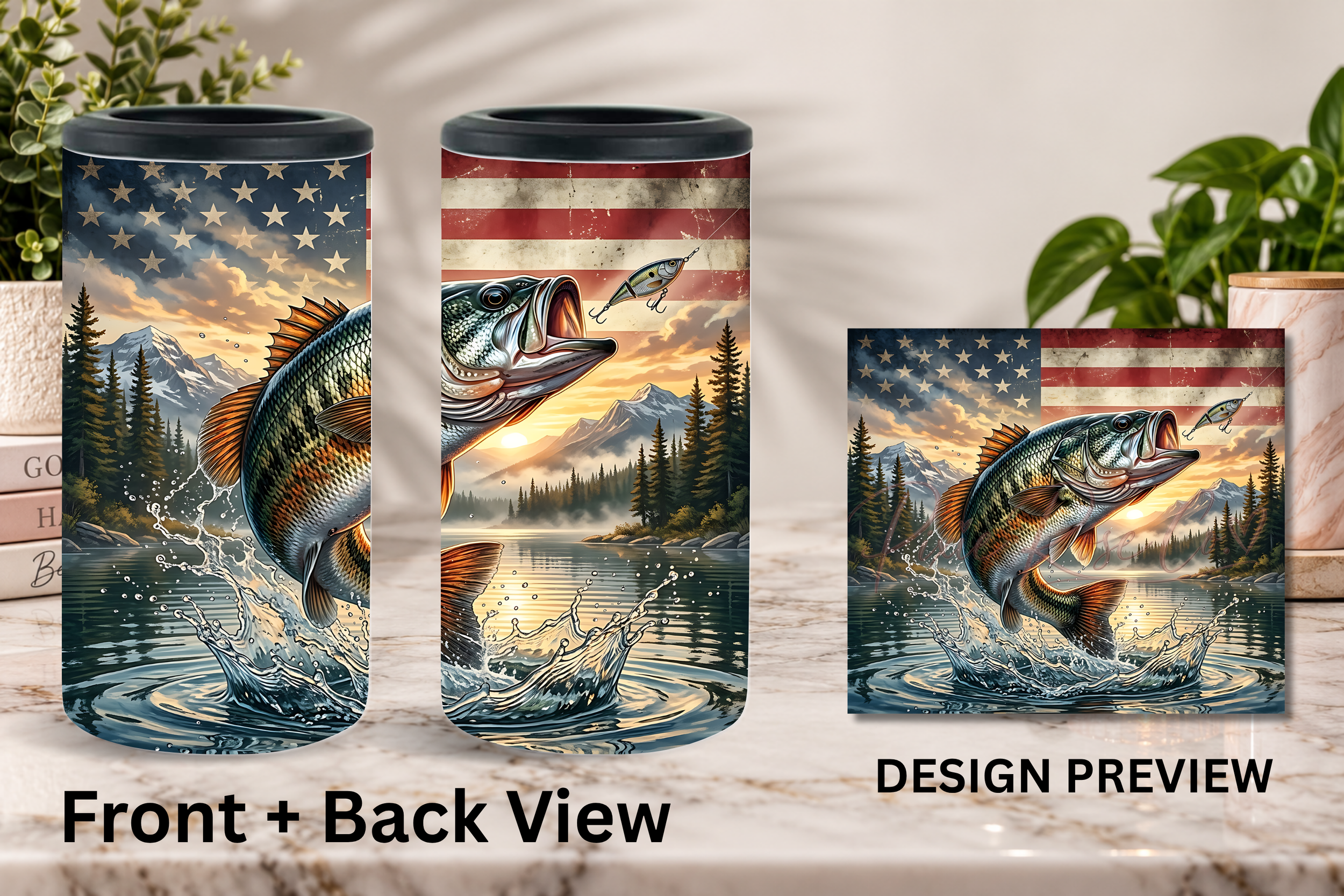 Nature's Canvas Stainless Steel Can Cooler