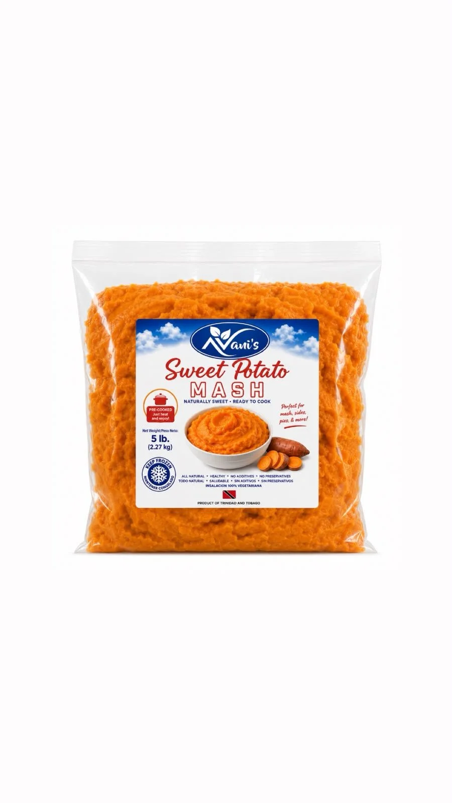 Pre-cooked Sweet Potato Mash