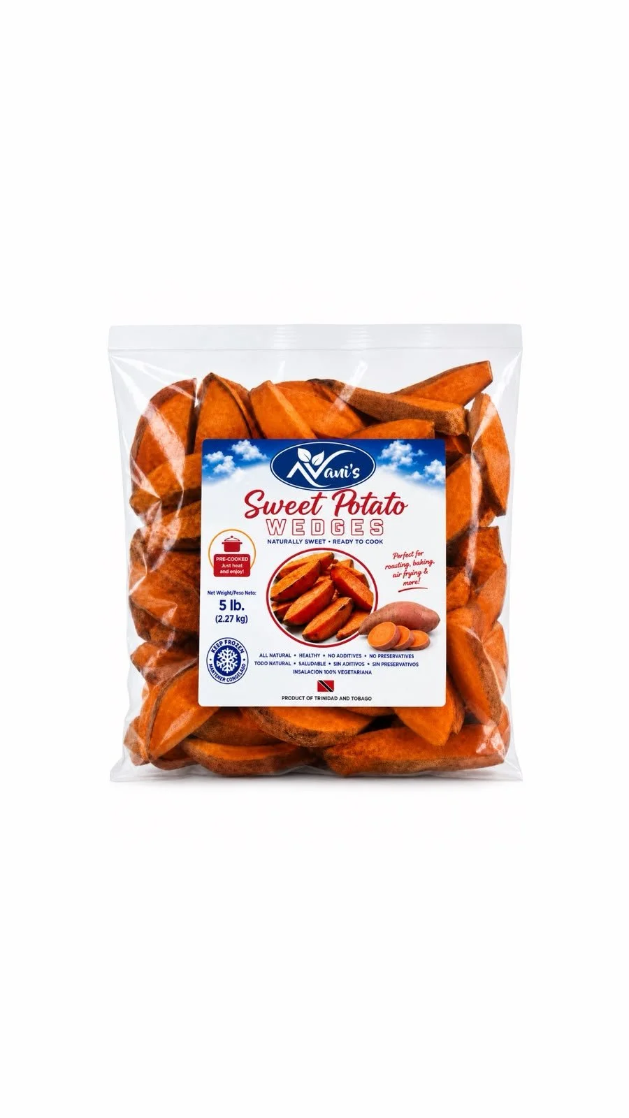 Pre-cooked Sweet Potato Wedges