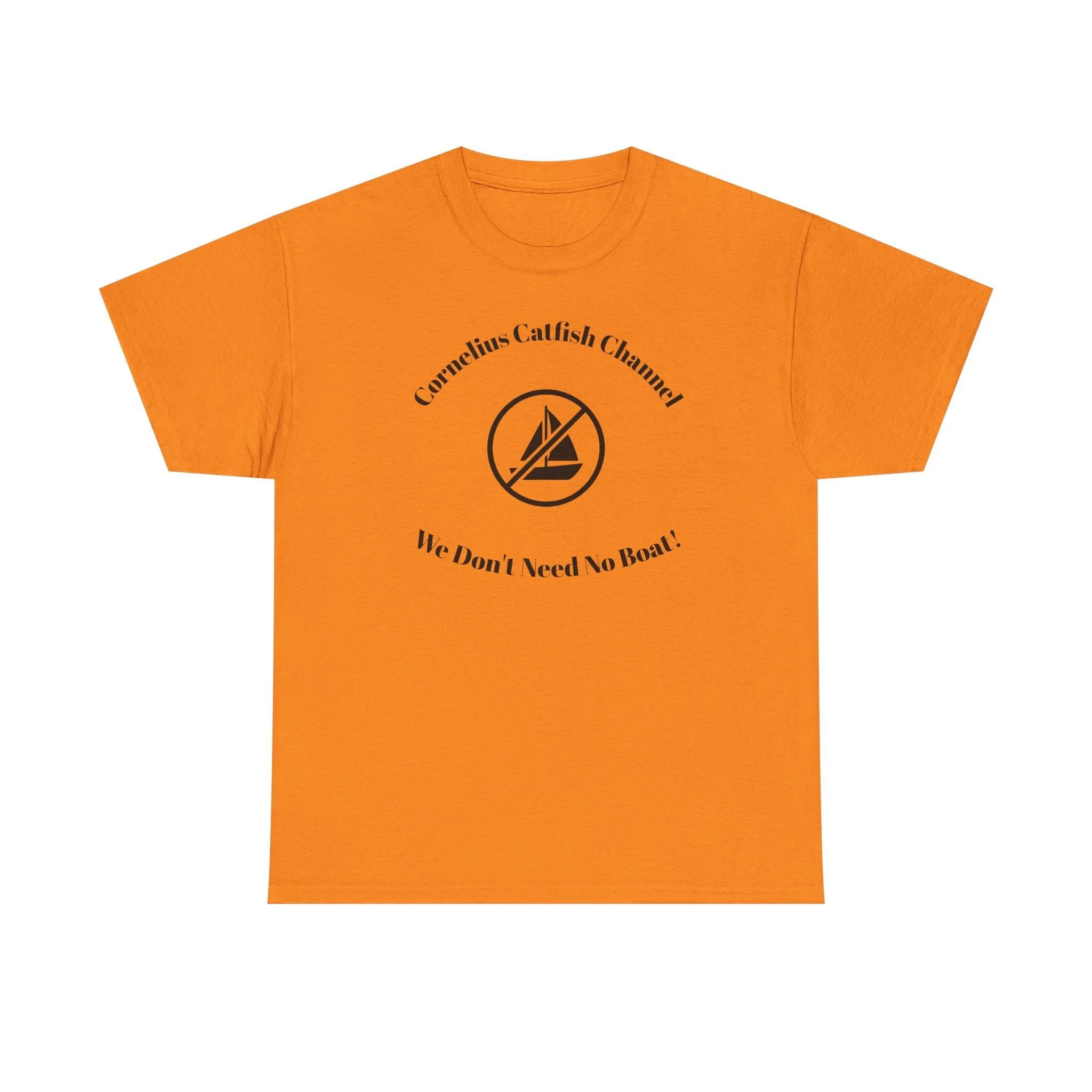 Catfish Channel Tee — “We Don’t Need No Boat!” Fishing Graphic T-Shirt