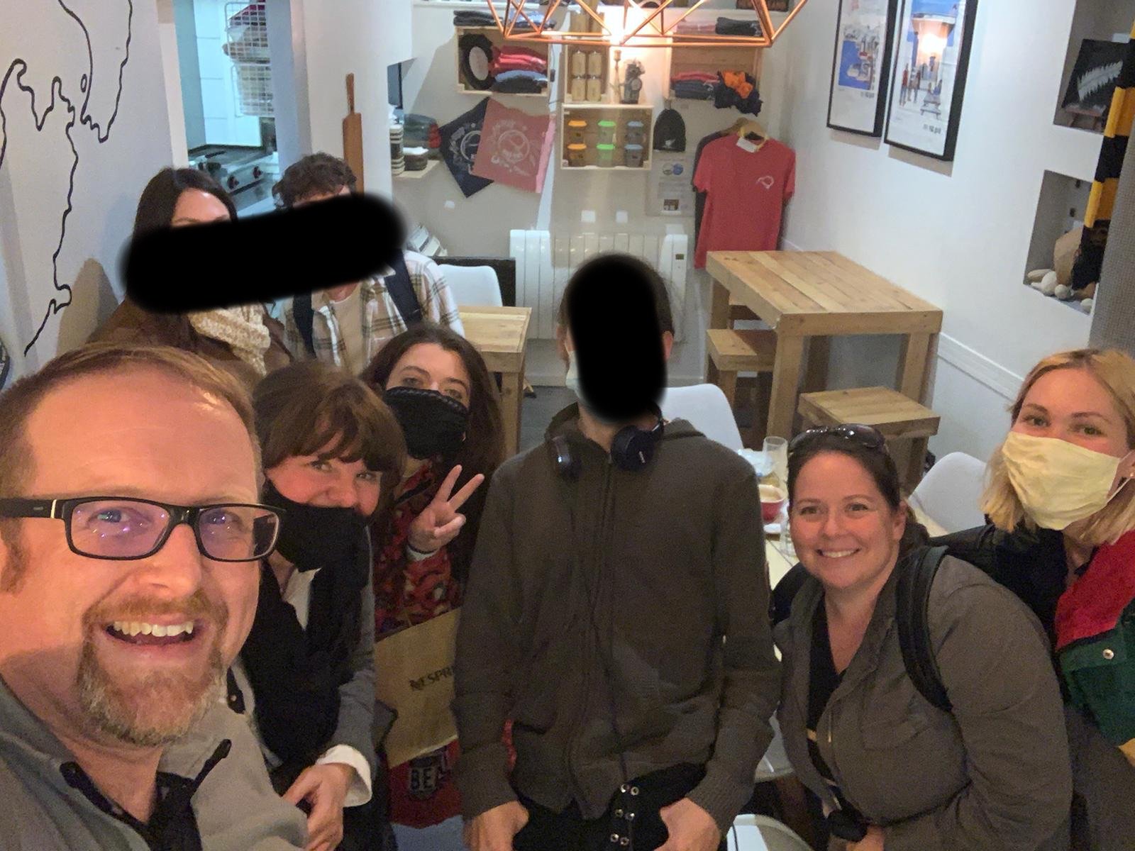 Another photo of us at my favorite coffee shop in Grenoble at our language exchange! 