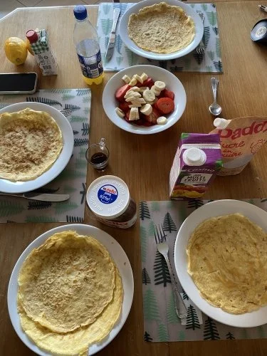 I got to have crepes with M and S from my French class one week! I am thankful for the relationships I am building in my French class. 