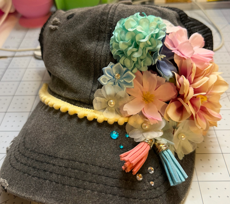 Floral Fantasy Handmade Cap