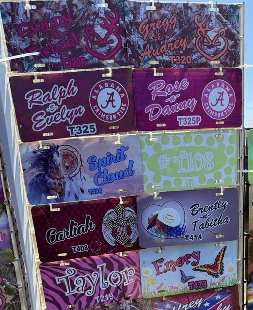 Vibrant Personalized Car Tags