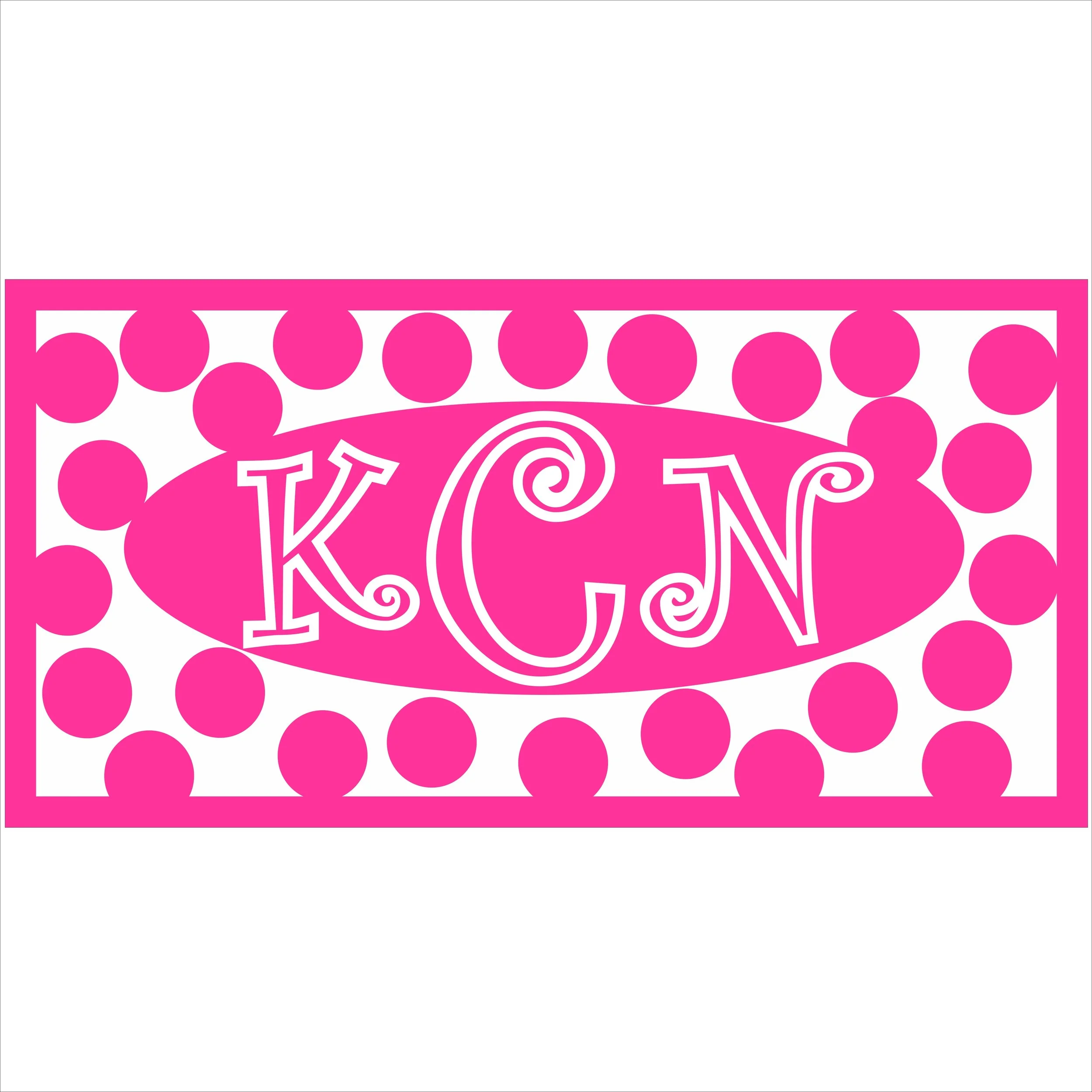 T107 Vibrant Personalized Car Tag with Dots