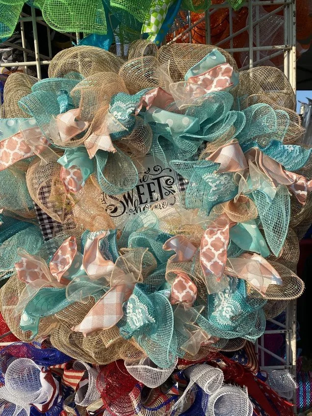 Home Sweet Home Deco Mesh Wreath
