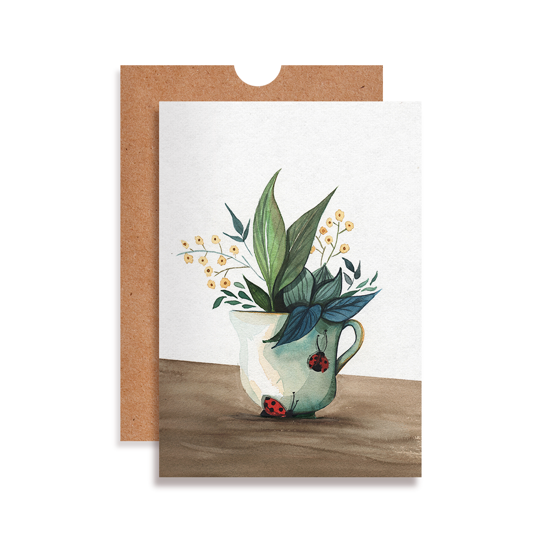 Cartão Terrarium Xícara