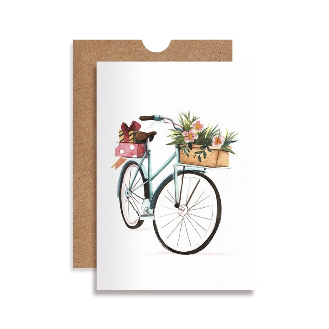 Cartão Bicicleta Aniversário
