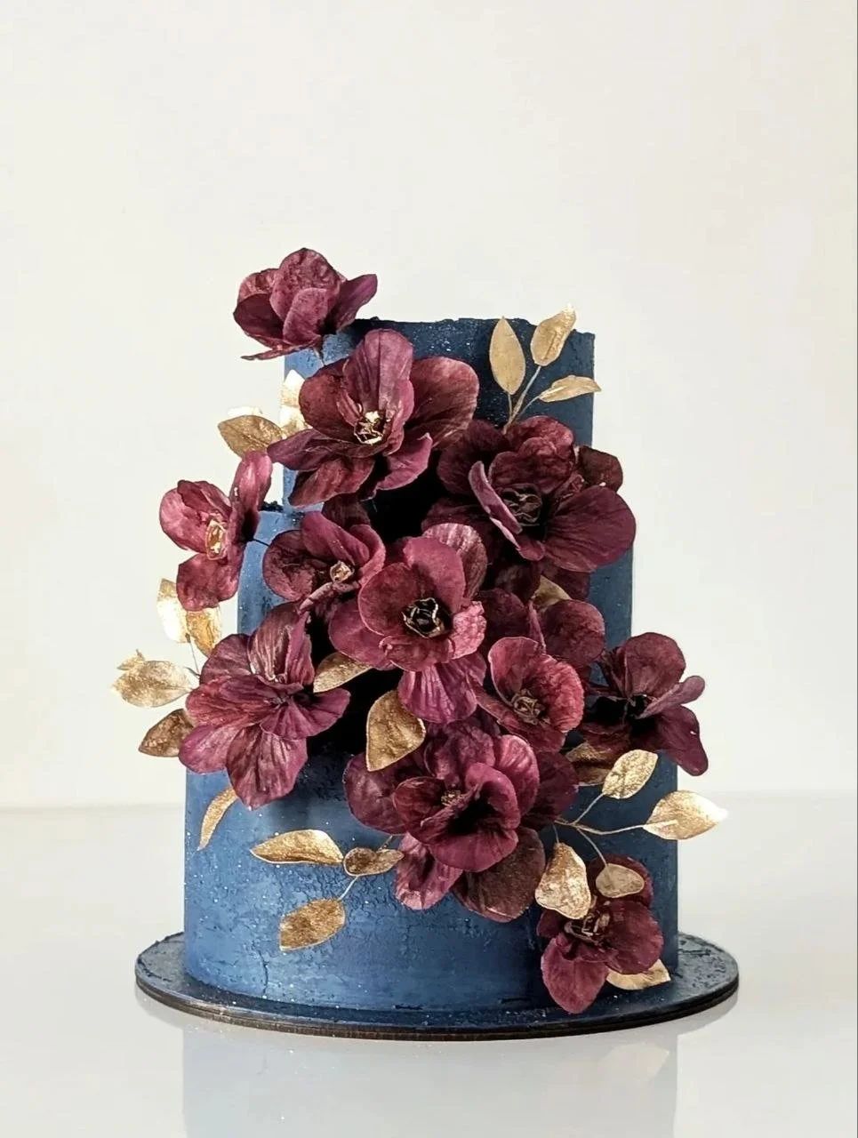 A beautiful celebration cake with wafer paper flowers.