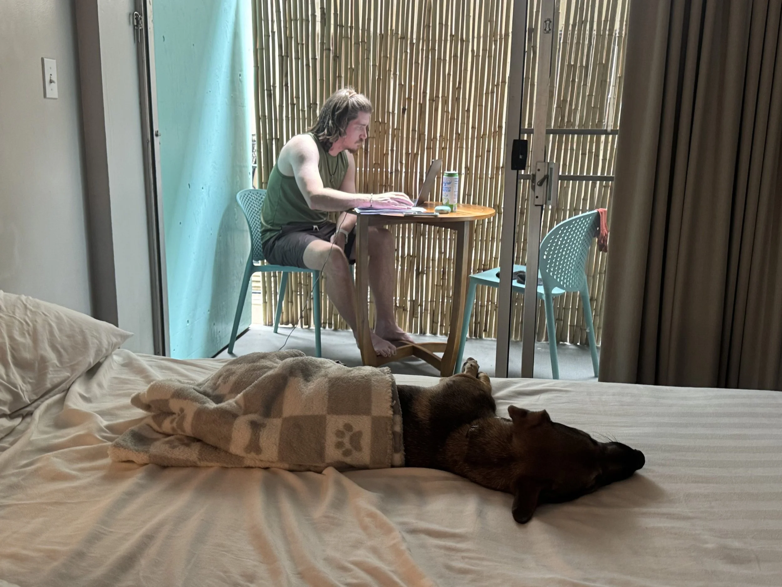 Relaxing at AirBnB Hawai'i
