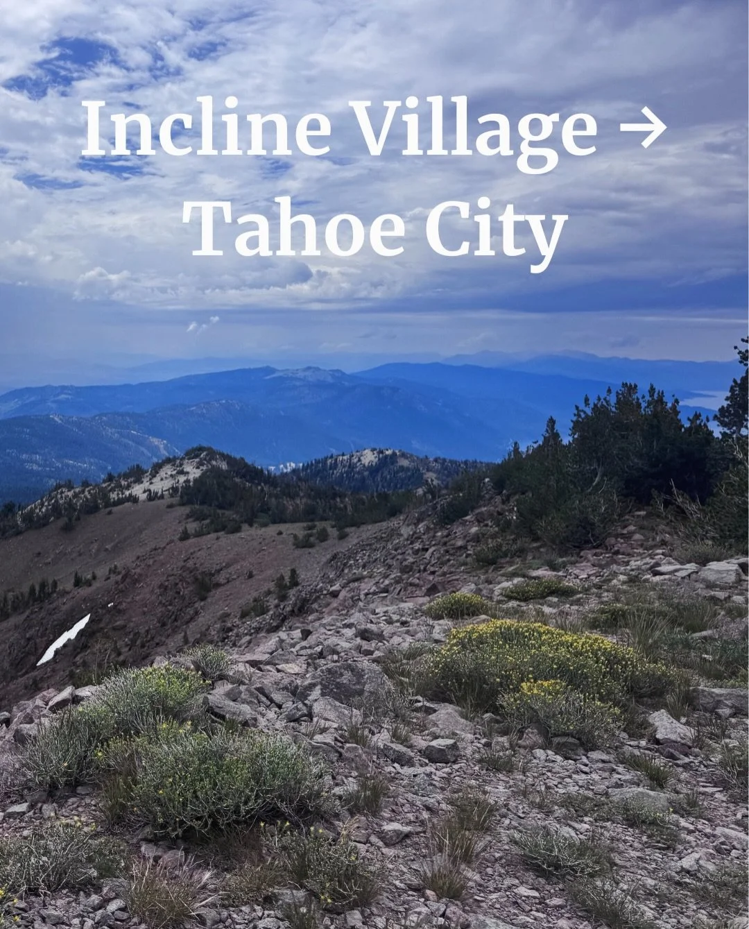 After staying the night in Incline Village, I hiked Mt Rose Wilderness with my friends for about 4 miles before we parted ways. We saw a waterfall, wildflowers, and plenty of views. I knew another rainstorm was coming in late afternoon, so I needed t