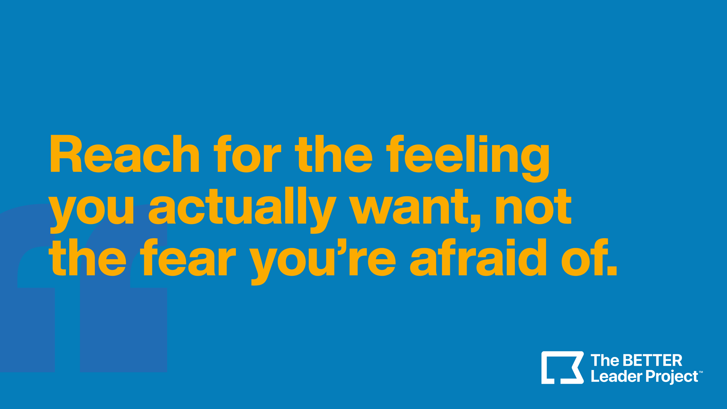 Reach for the Feeling
