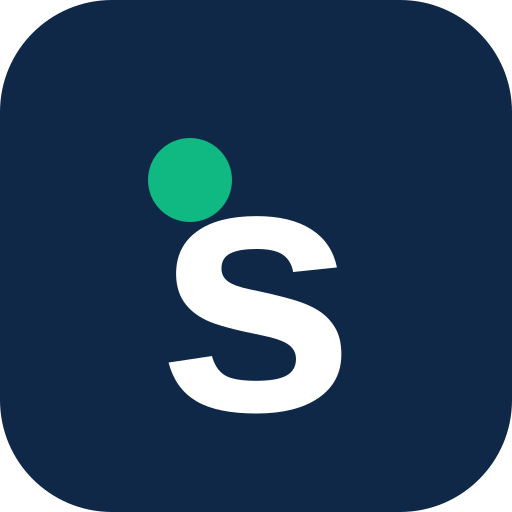 Skype app icon featuring a white 'S' on a dark blue background with a green dot in the top left corner.
