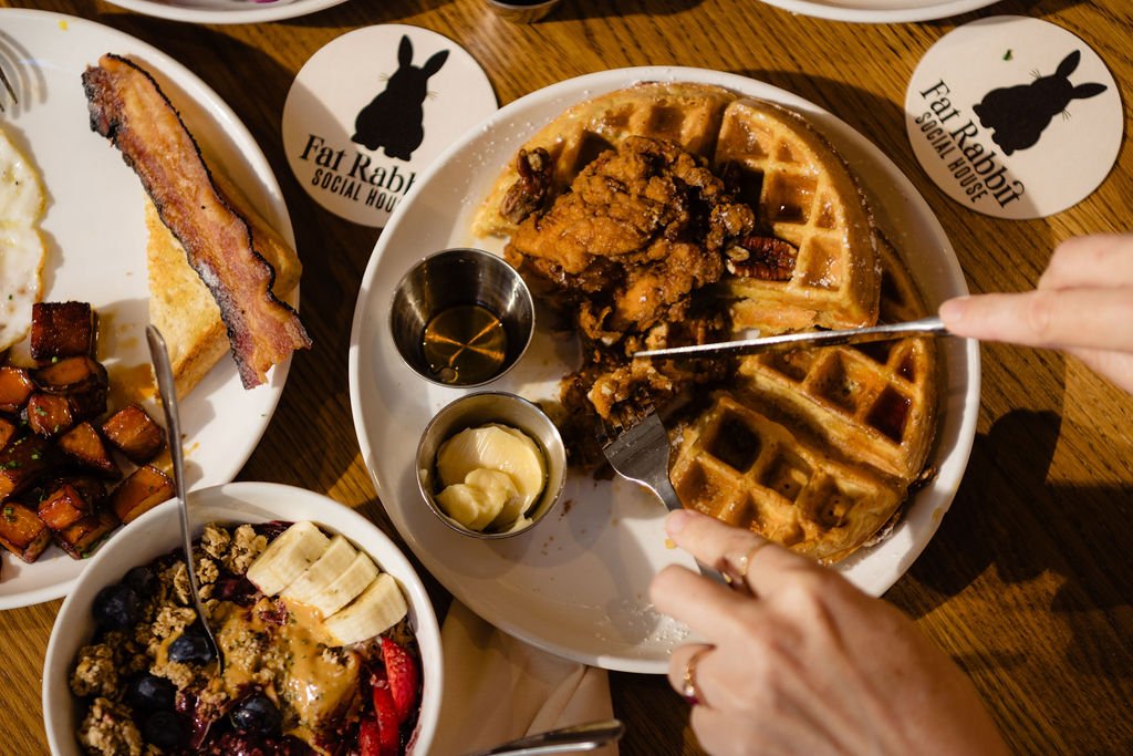  Chicken and waffles at incredible downtown Austin brunch location 