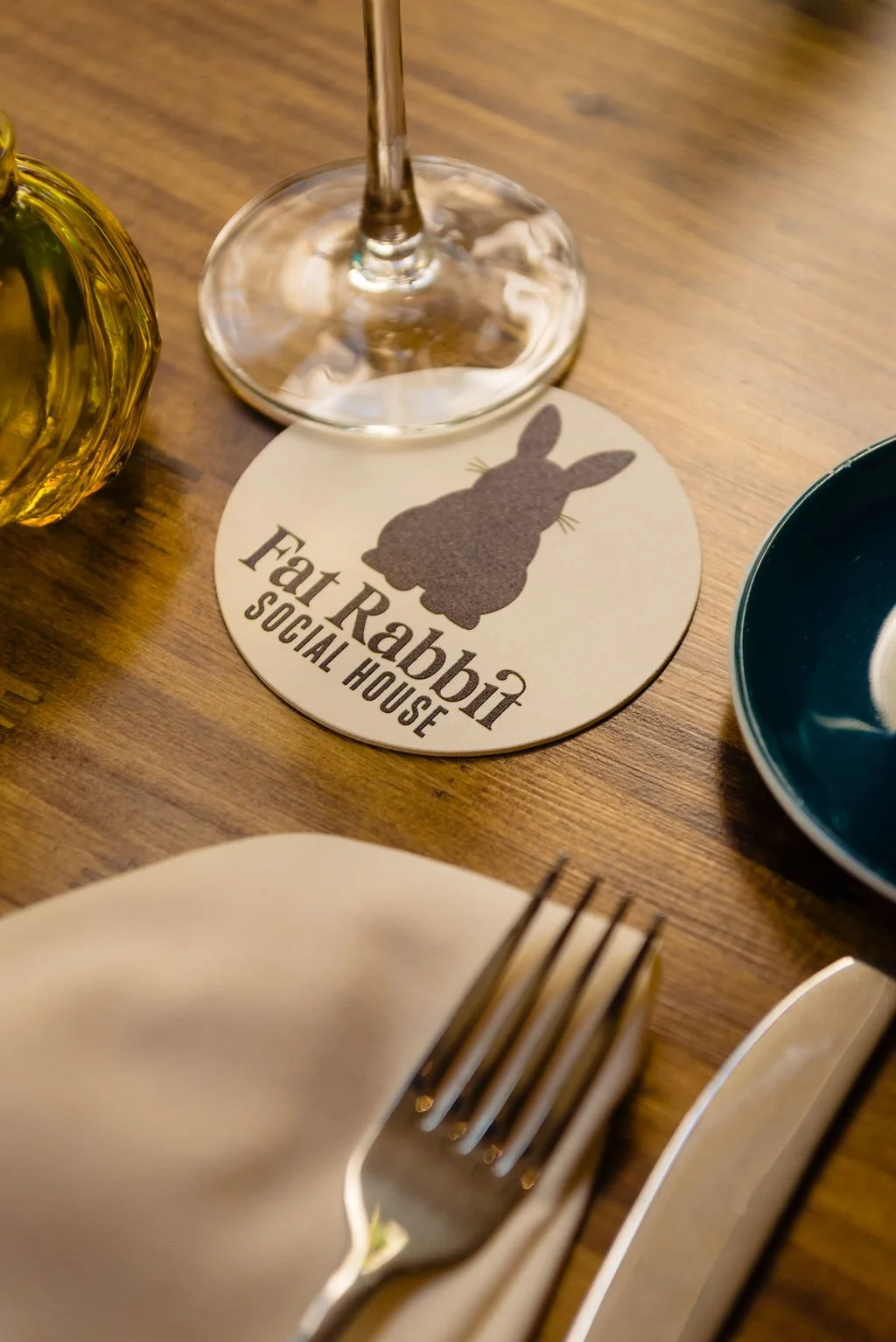  Coaster at table  