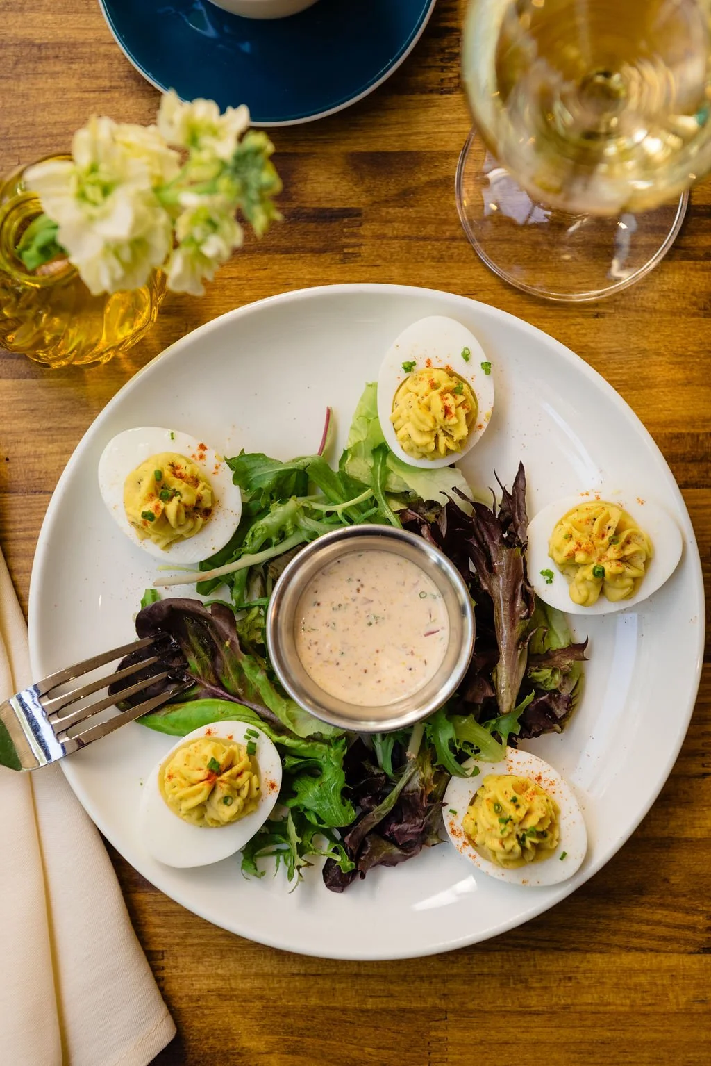  Plate of deviled eggs 