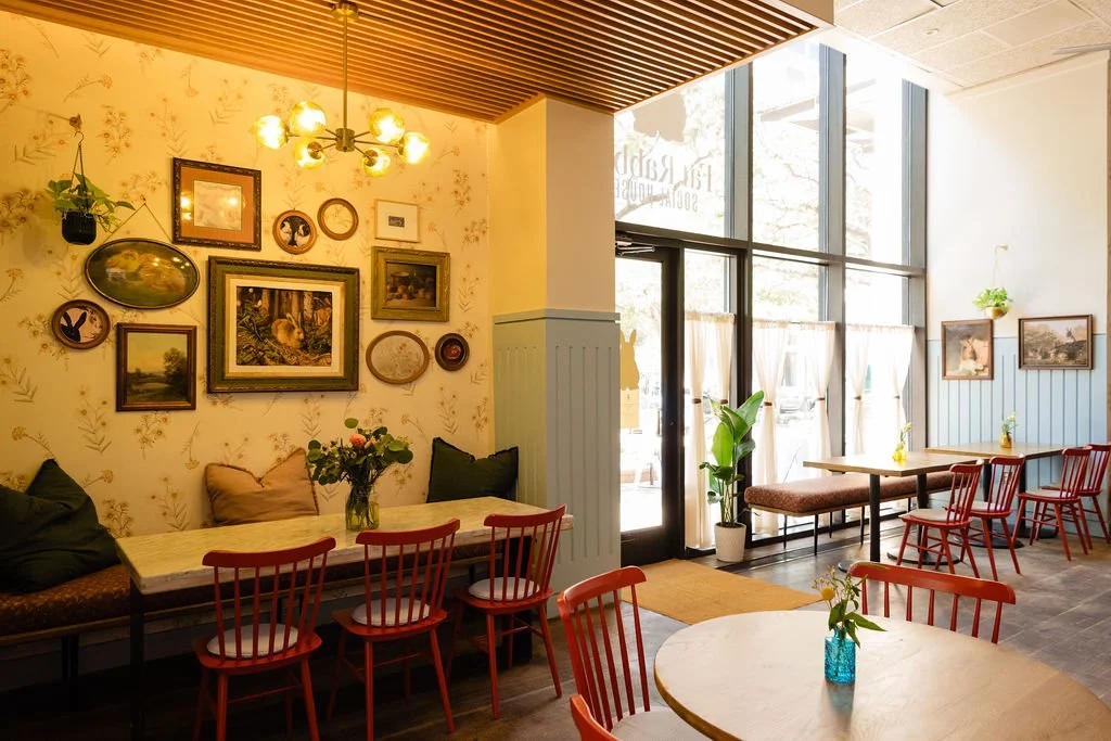 Interior of downtown Austin TX brunch restaurant