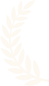 White laurel wreath on a black background