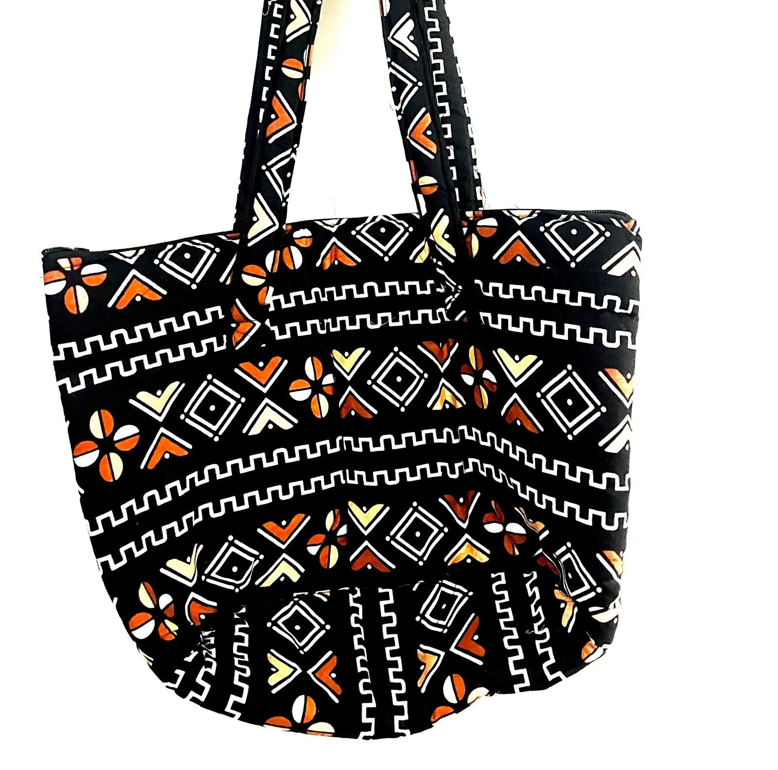 Eco Chic Thick African Print Carry-All Tote Bag