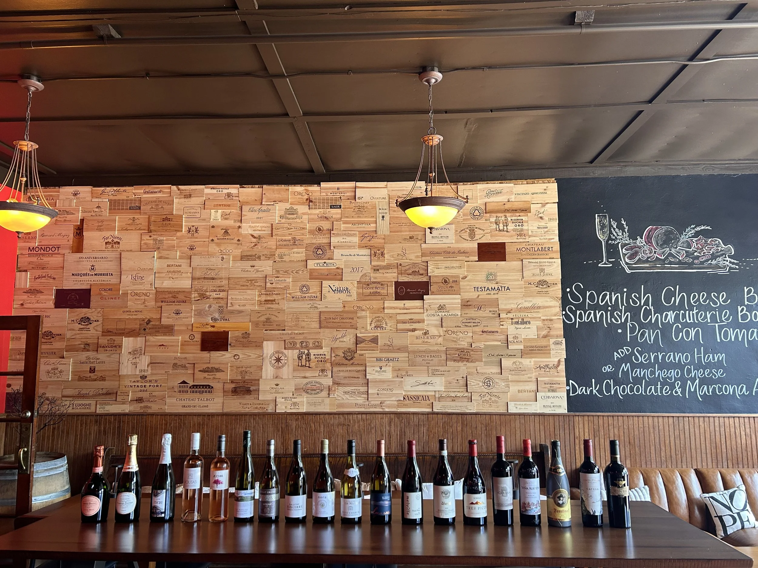 Curated selection of Spanish and international wines at TINTO Wine Bar in Morrison, Colorado.