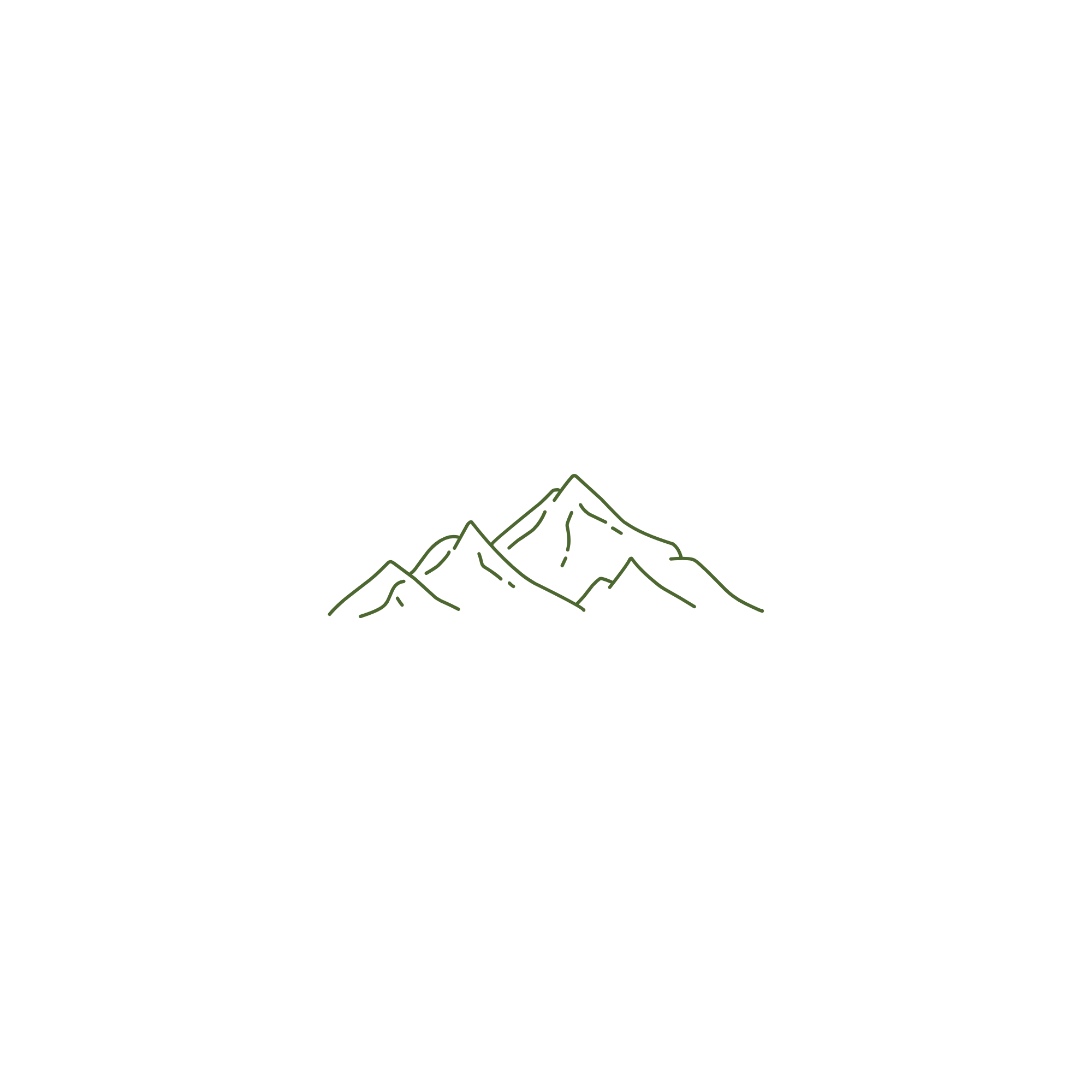 Outline of a mountain