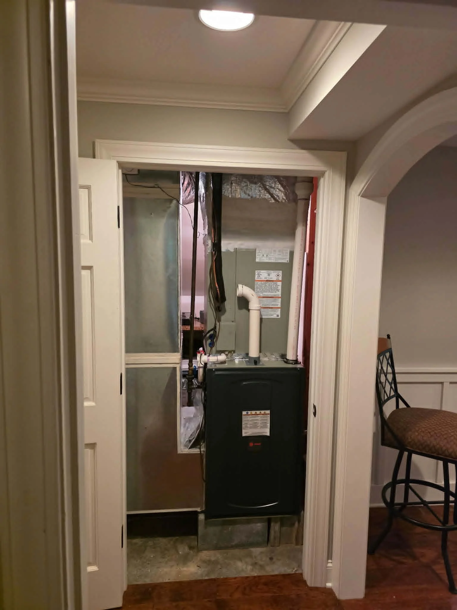 New furnace and AC coil installation completed by Standard Heating & Air in Morganton, NC.