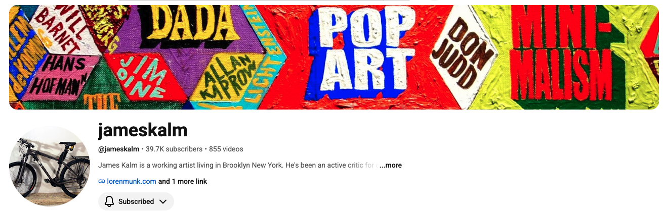 Colorful painting snippet featuring bold text such as "POP ART," "DADA," "MINIMALISM," and other phrases, with various shapes and vibrant background colors.
