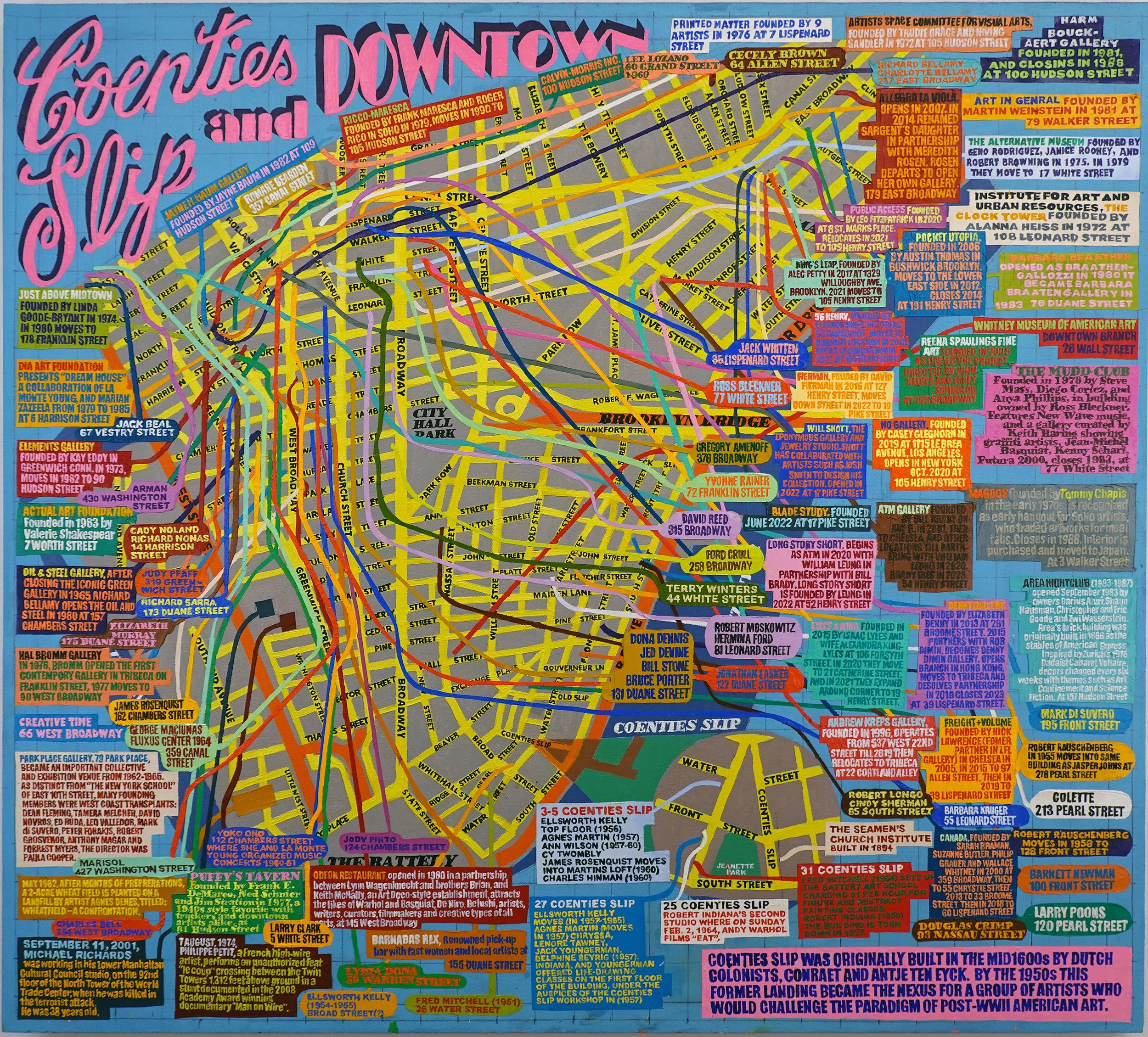 Coenties Slip and Downtown, 54 x 60 in