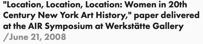 Text displaying the title and details of a paper presentation at an art symposium.