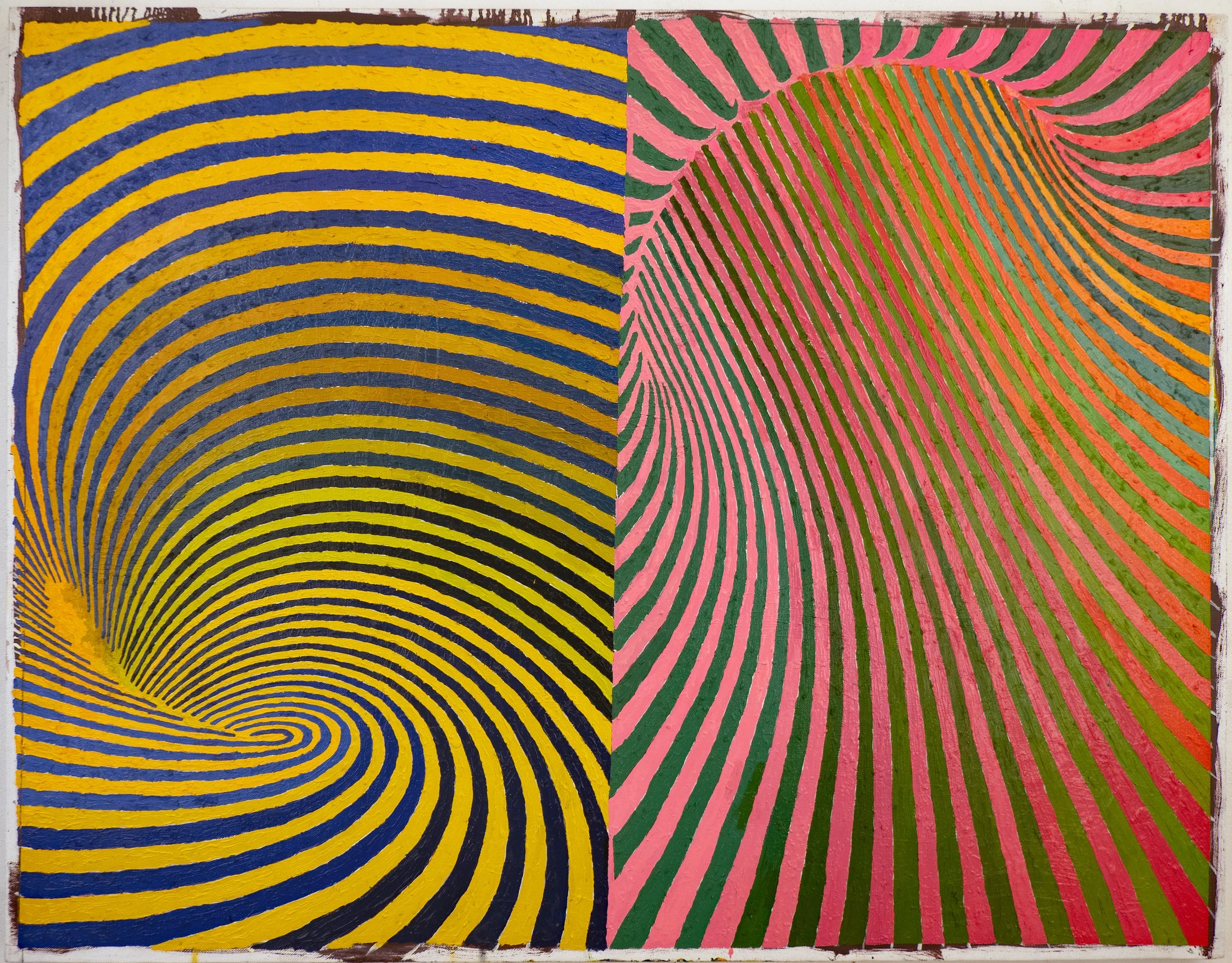 Untitled Double Vortex, 42 x 54 in

