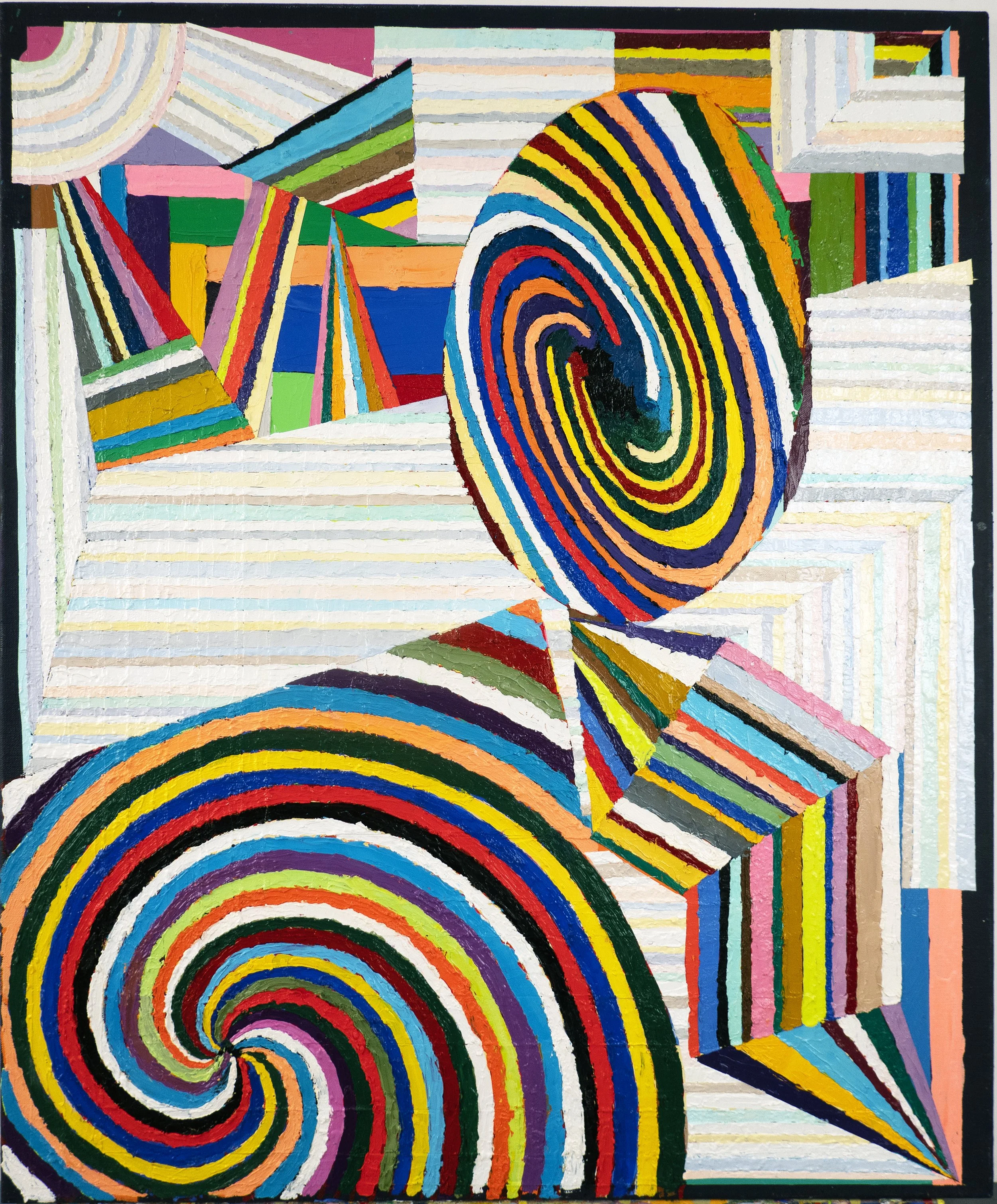 Enframing Block Abstraction, 26 x 30 in