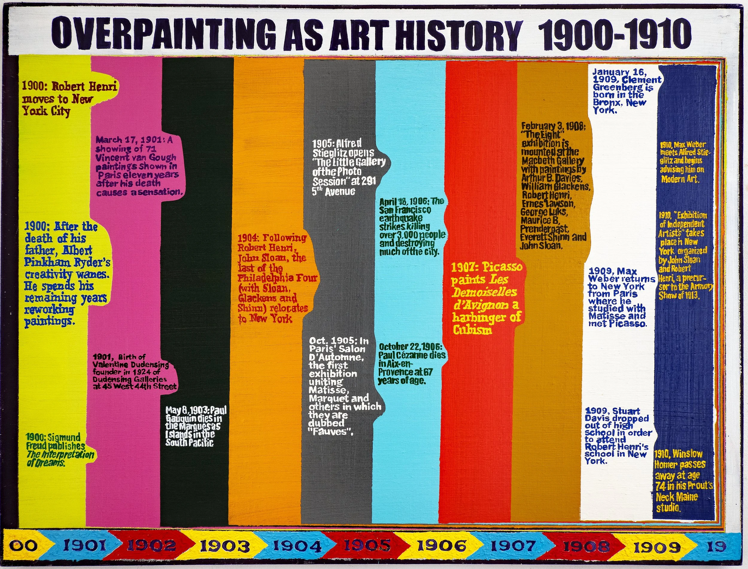 Overpainting as Art History 1900-1910, 32 x 42 in